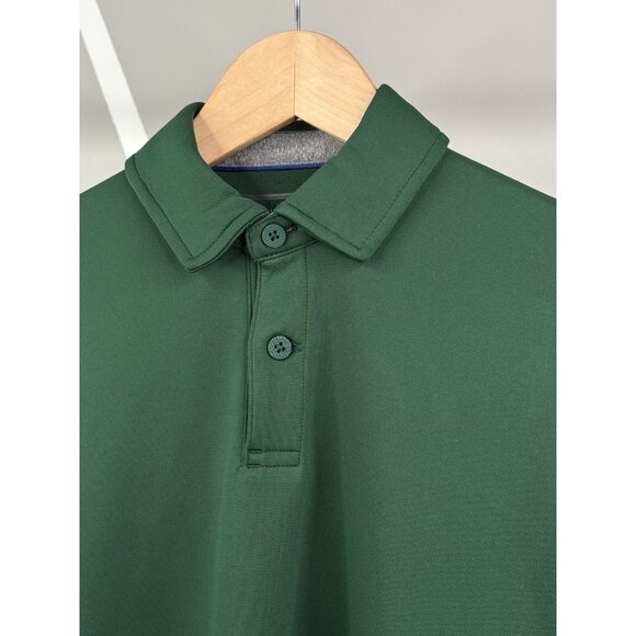 Twillory Athleisure Athlounger Long Sleeve Polo Shirt Mens S Green Performance - Picture 3 of 15